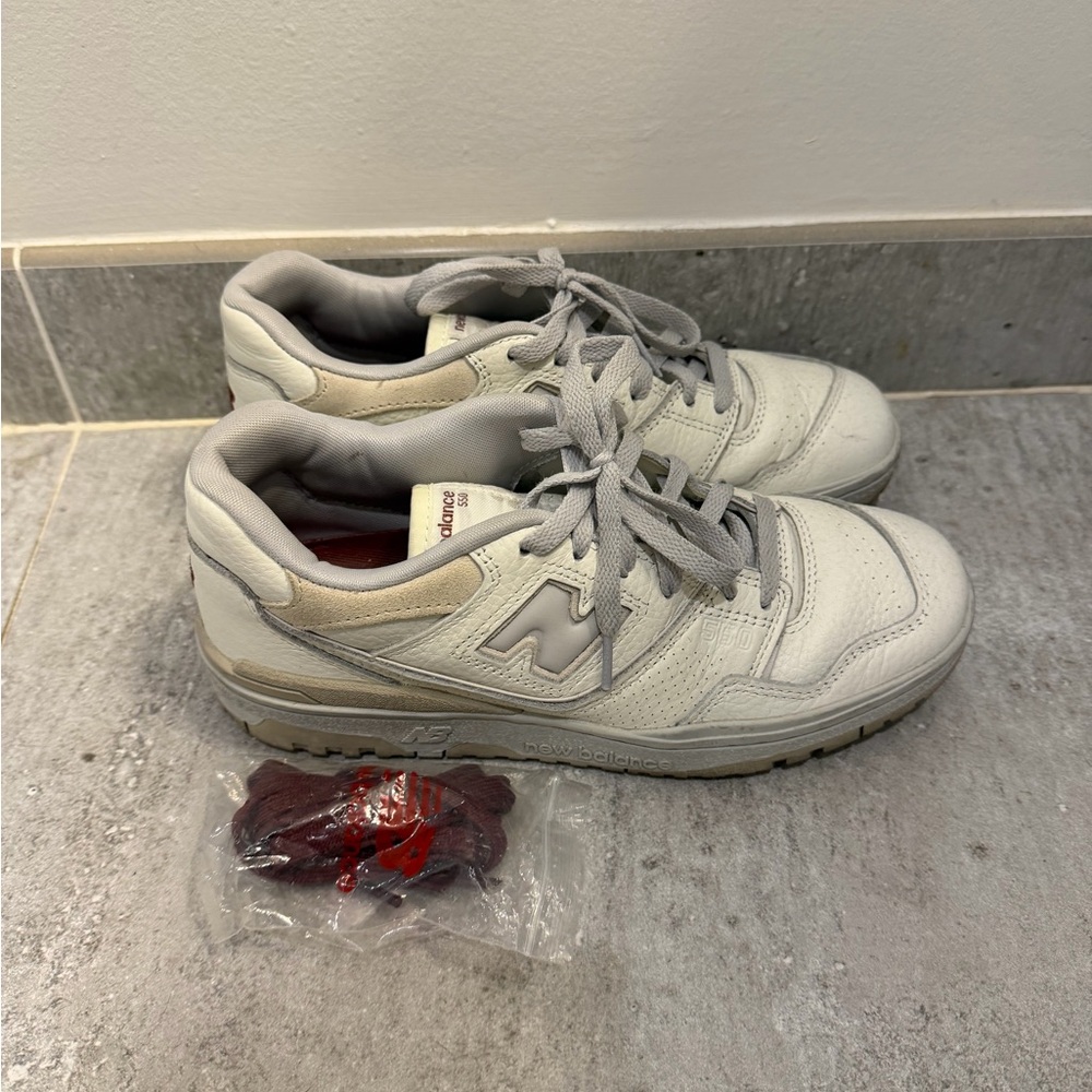 New Balance 550 white/ Light Gray Sneakers